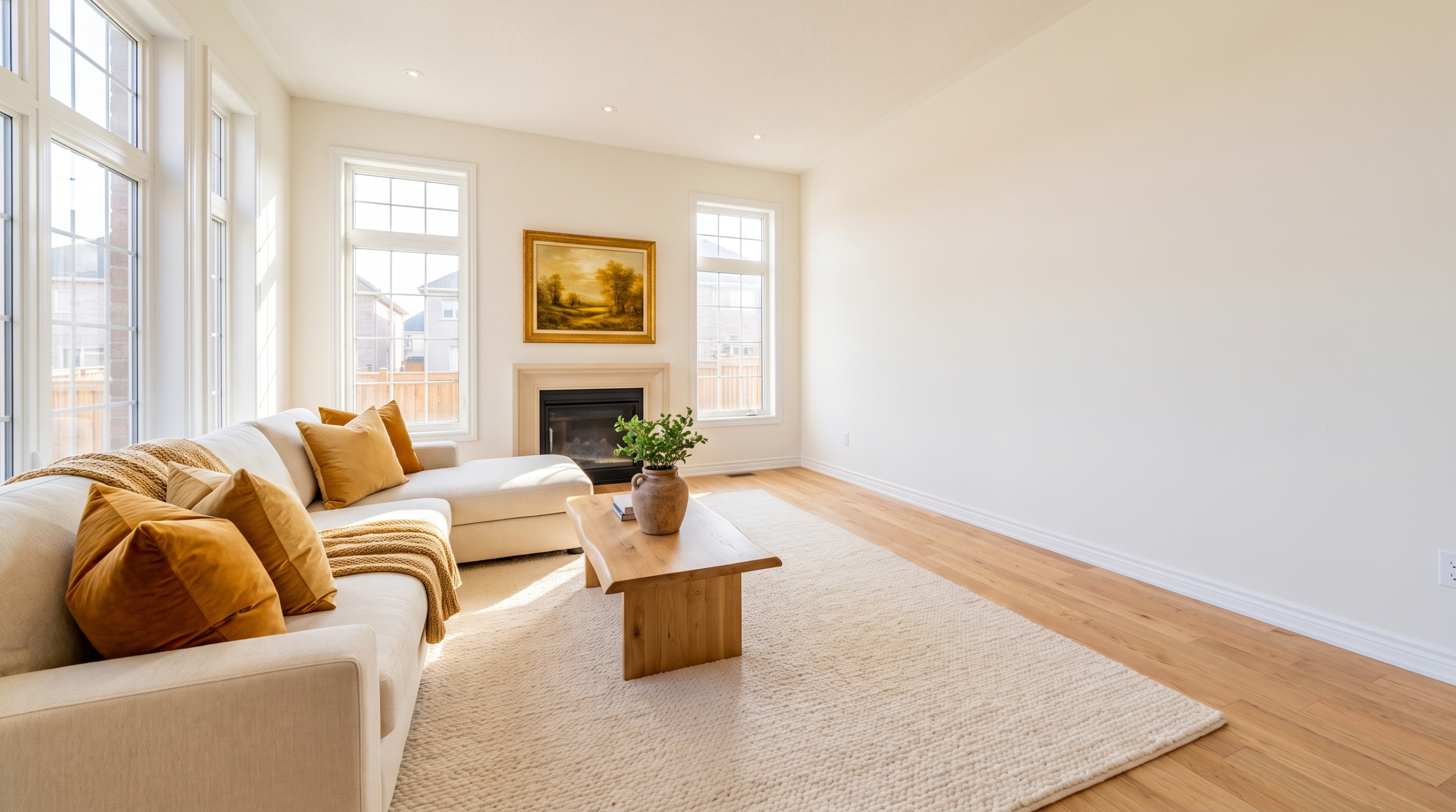 Clean water damage restoration themed interior for Maple Grove Restoration & Water Cleanup